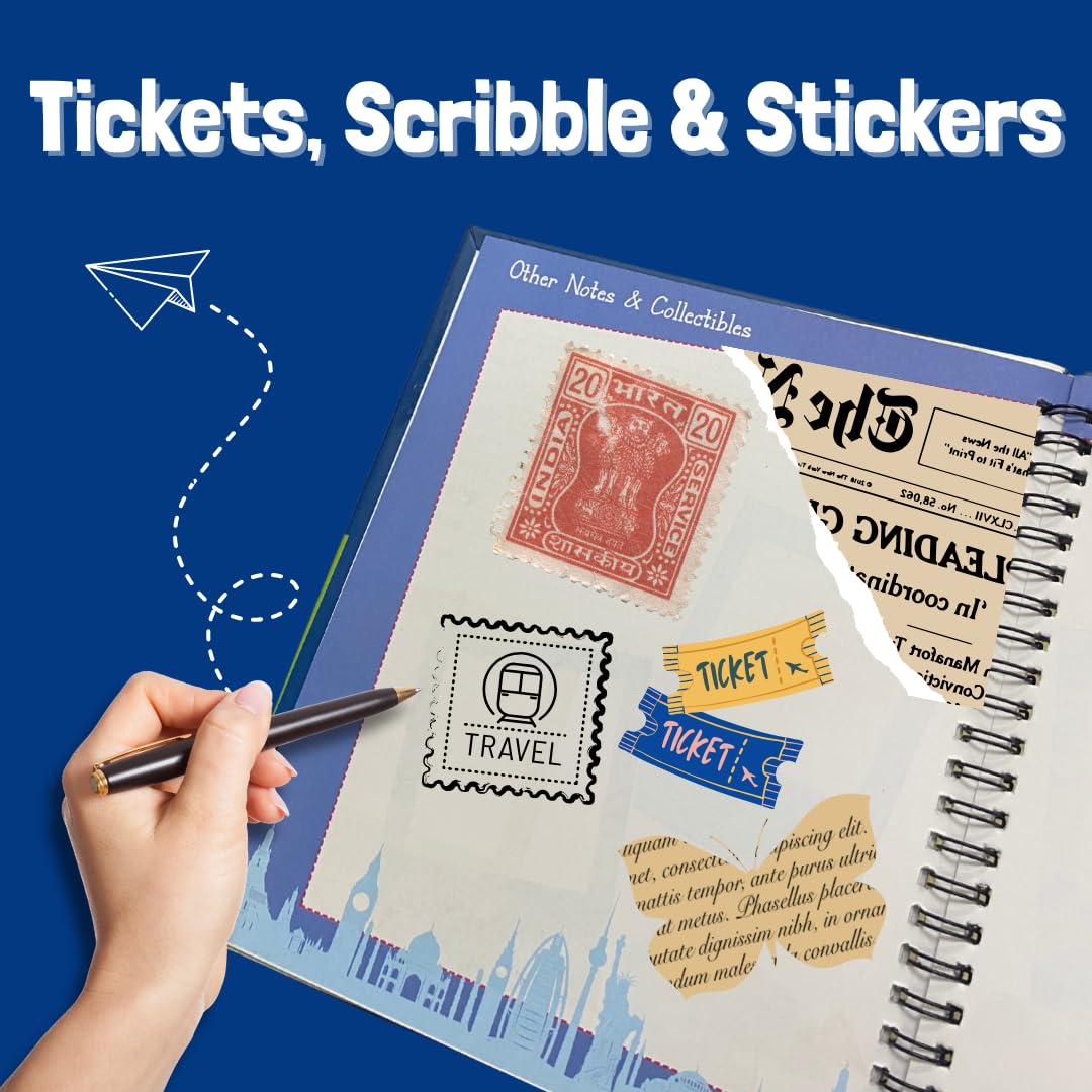 Travel Scrapbook with Stickers Birthday Return Gift for Kids Ages 5–14 Years (Pack of 5)