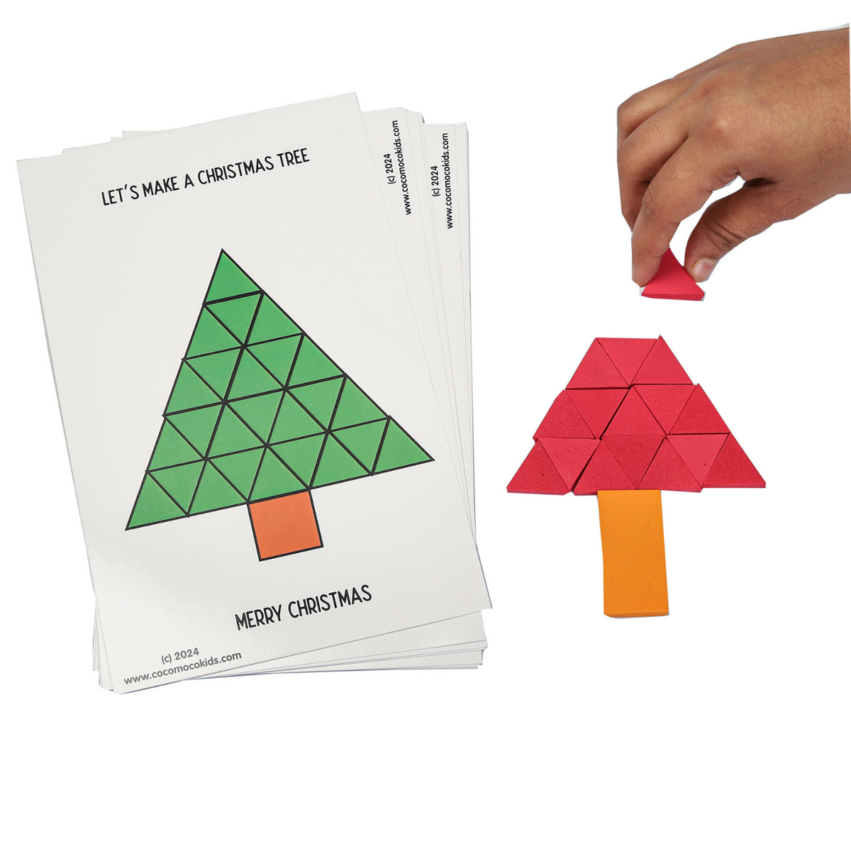 Tangram Pattern Blocks & Activity Mats for Kids (Ages 3+)