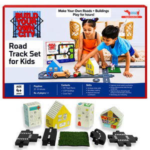 Build Your Own City Road Track Set | 45-Piece Flexible Road Puzzle Toy for Boys & Girls Ages 3+