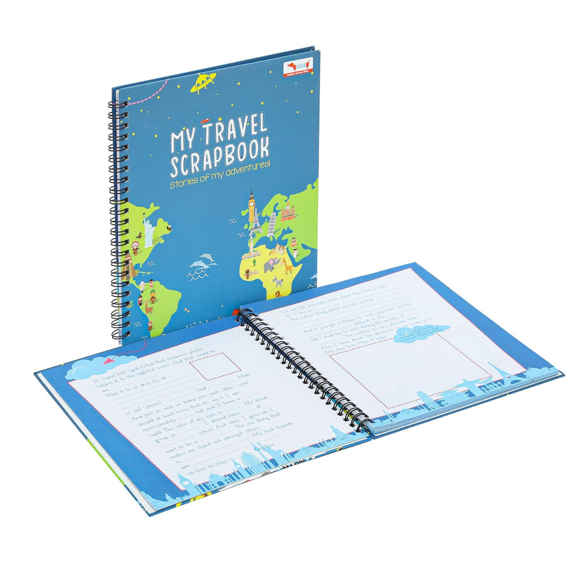 Travel Scrapbook with Stickers Birthday Return Gift for Kids Ages 5–14 Years (Pack of 5)