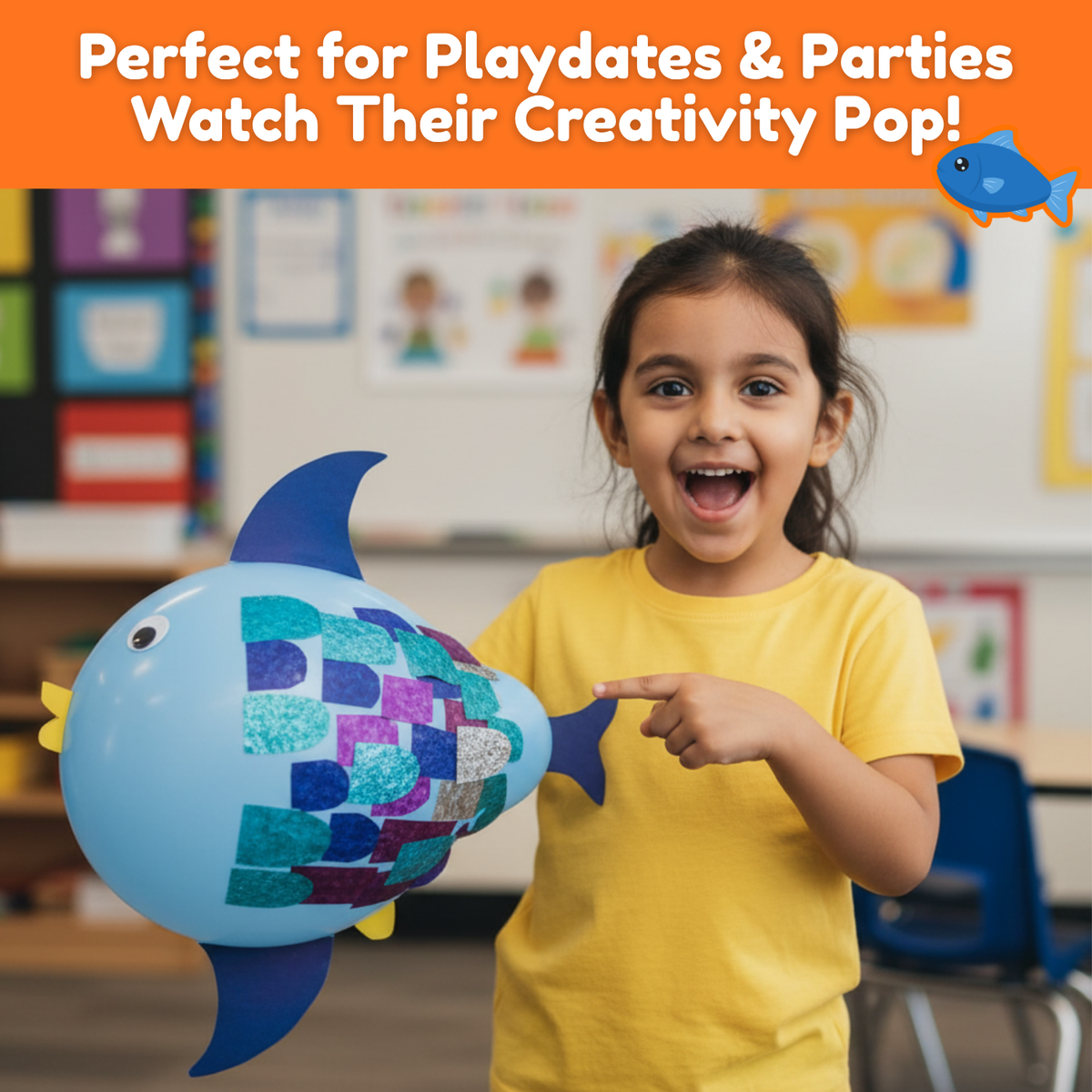 Animal Balloons Art & Craft Kit for Kids – Make 6 DIY Animal Balloons (Ages 3-8 Years)