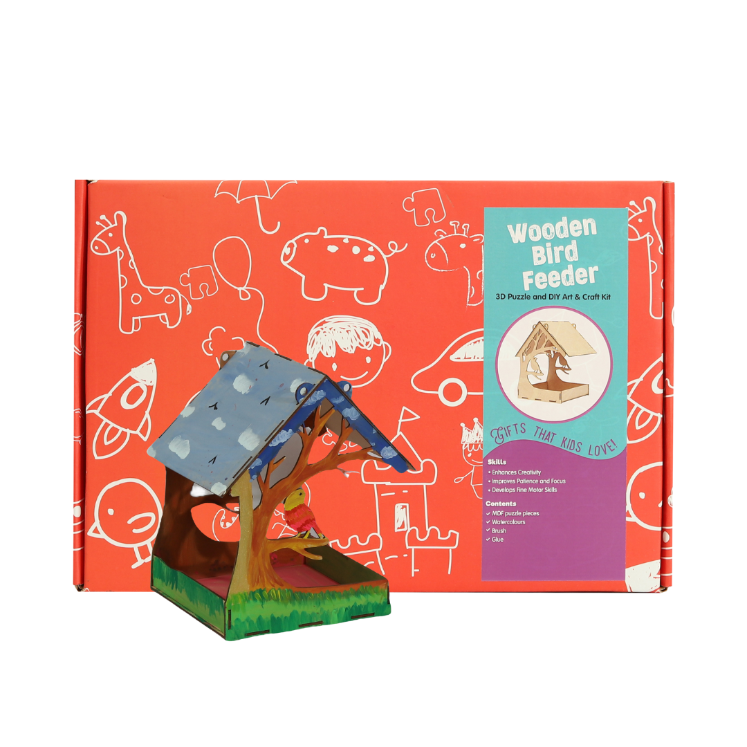 Wooden Bird Feeder DIY Kit ( Age 5 and above )