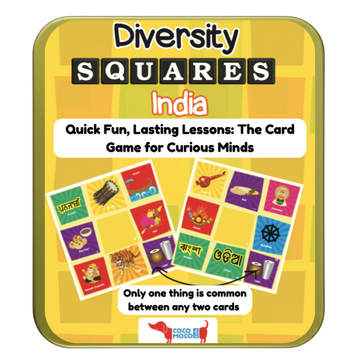 CocoMoco Kids Diversity Squares India Card Game for Kids