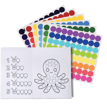 CocoMoco Kids Premium Dot Stickers for Kids with 123, ABC and Animals Sticker Book