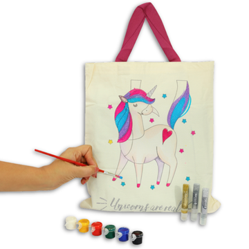 CocoMoco Kids Unicorn Tote Bag Painting Kit For Kids - Diy Art And Craft Kit For Girls 9-12 Birthday Return Gifts