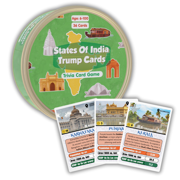 CocoMoco Kids States of India Trump Cards Game for Kids