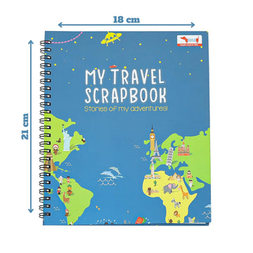 CocoMoco Kids Return Gift Combo Pack for Kids Birthday - Set of 5 Pieces of Travel Scrapbook with Stickers