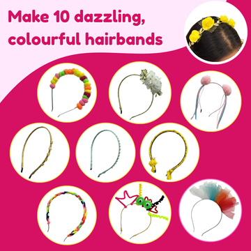CocoMoco Kids Make Your Own Hairbands DIY Art and Craft Kit for Girls