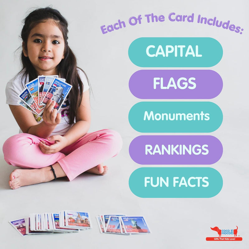 Flag Frenzy + Country Trump Cards Combo | Fun Geography Games for Kids Age +