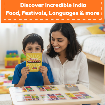 CocoMoco Kids Diversity Squares India Card Game for Kids