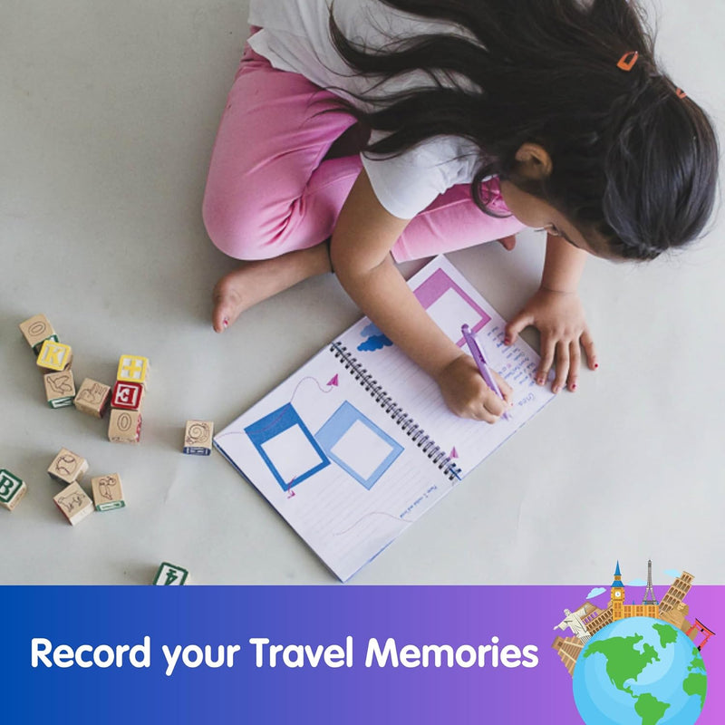 Travel Scrapbook with Stickers Birthday Return Gift for Kids Ages 5–14 Years (Pack of 5)