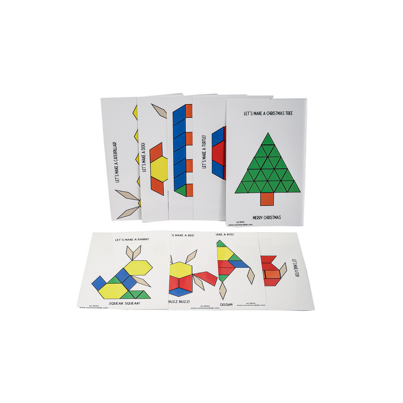 Tangram Pattern Blocks & Activity Mats for Kids (Ages 3+)
