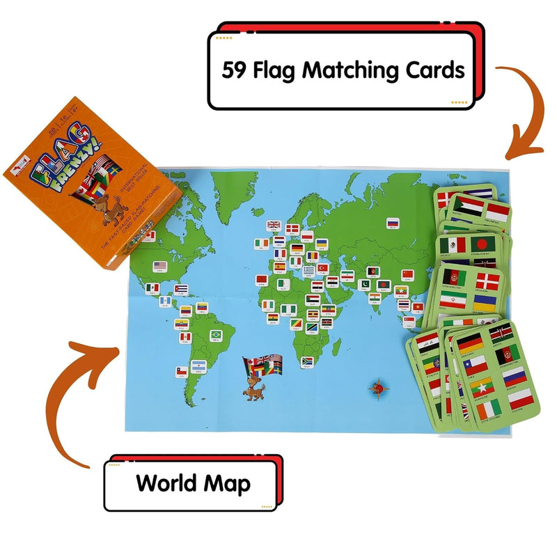 Flag Frenzy + Country Trump Cards Combo | Fun Geography Games for Kids Age +