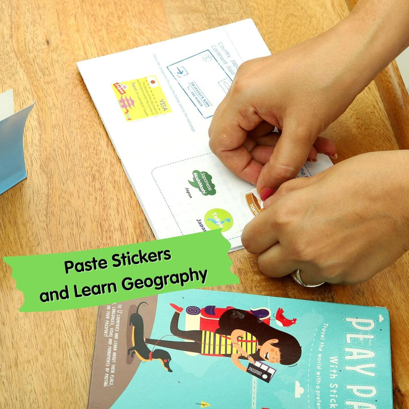 Play Passport with World Map and Stickers Educational Learning Toy for Kids - 5 Pcs Combo
