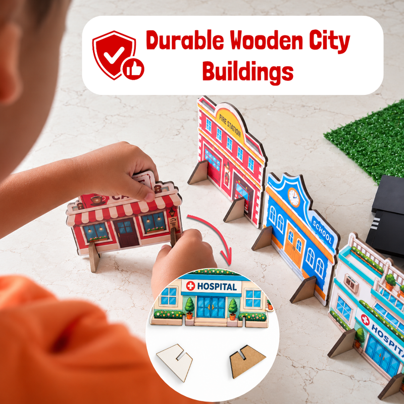 Build Your Own City Road Track Set | 45-Piece Flexible Road Puzzle Toy for Boys & Girls Ages 3+