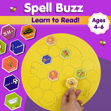 Spell Buzz Phonics Board Game – Reading & Literacy Learning Game for Kids (Ages 4–6)