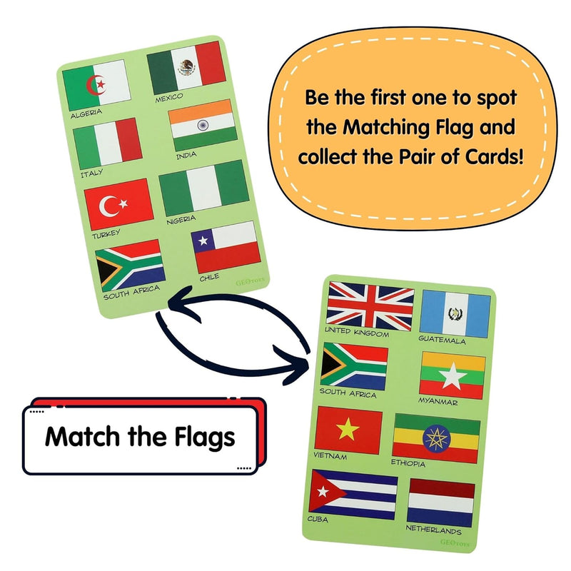 Flag Frenzy + Country Trump Cards Combo | Fun Geography Games for Kids Age +