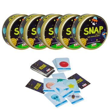 CocoMoco Kids Solar System Snap Flash Card | Educational Game for Kids, Ages 2-6 Year (Pack of 5)