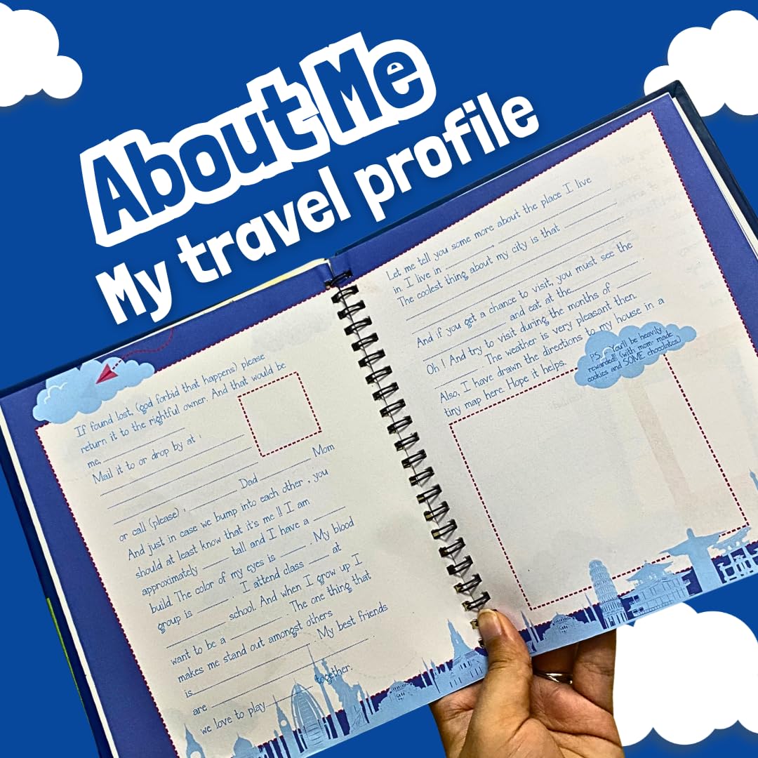 Travel Scrapbook with Stickers Birthday Return Gift for Kids Ages 5–14 Years (Pack of 5)