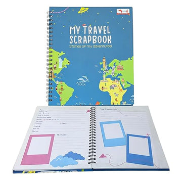 Travel Scrapbook Album with Stickers (Age 5- 12+)