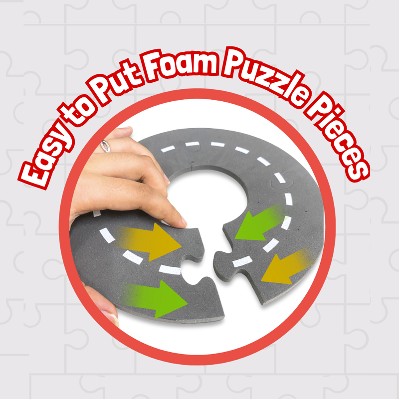 Build Your Own City Road Track Set | 45-Piece Flexible Road Puzzle Toy for Boys & Girls Ages 3+