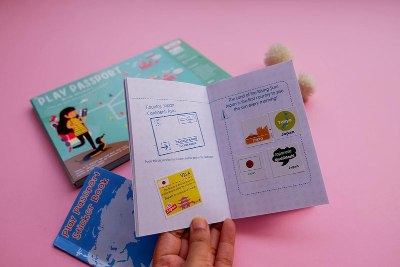 Play Passport with World Map and Stickers Educational Learning Toy for Kids - 5 Pcs Combo
