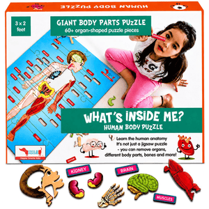 Human Body Parts Wooden Puzzle for Kids – 60+ Pieces Age (4-12 Years)