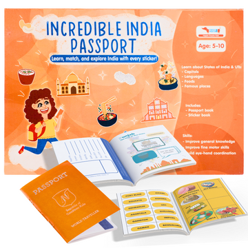 CocoMoco Kids Incredible India Passport , Learn about States of India & UTs, Geography Educational Toy