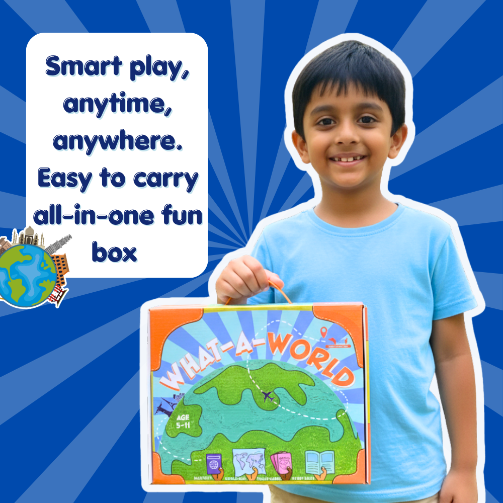 What a World 4-in-1 Geography Activity Kit for Kids Age (6-10 Years)