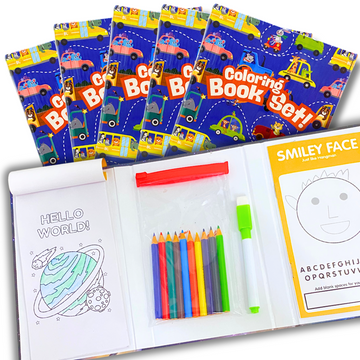 Car Themed Colouring Book Set of 5