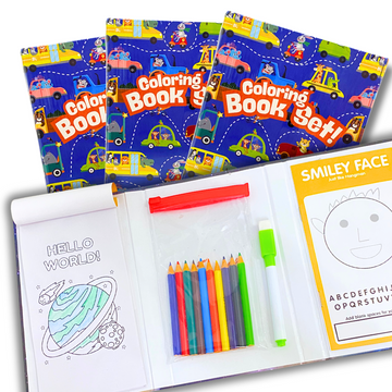 Car Themed Colouring Book Set of 3