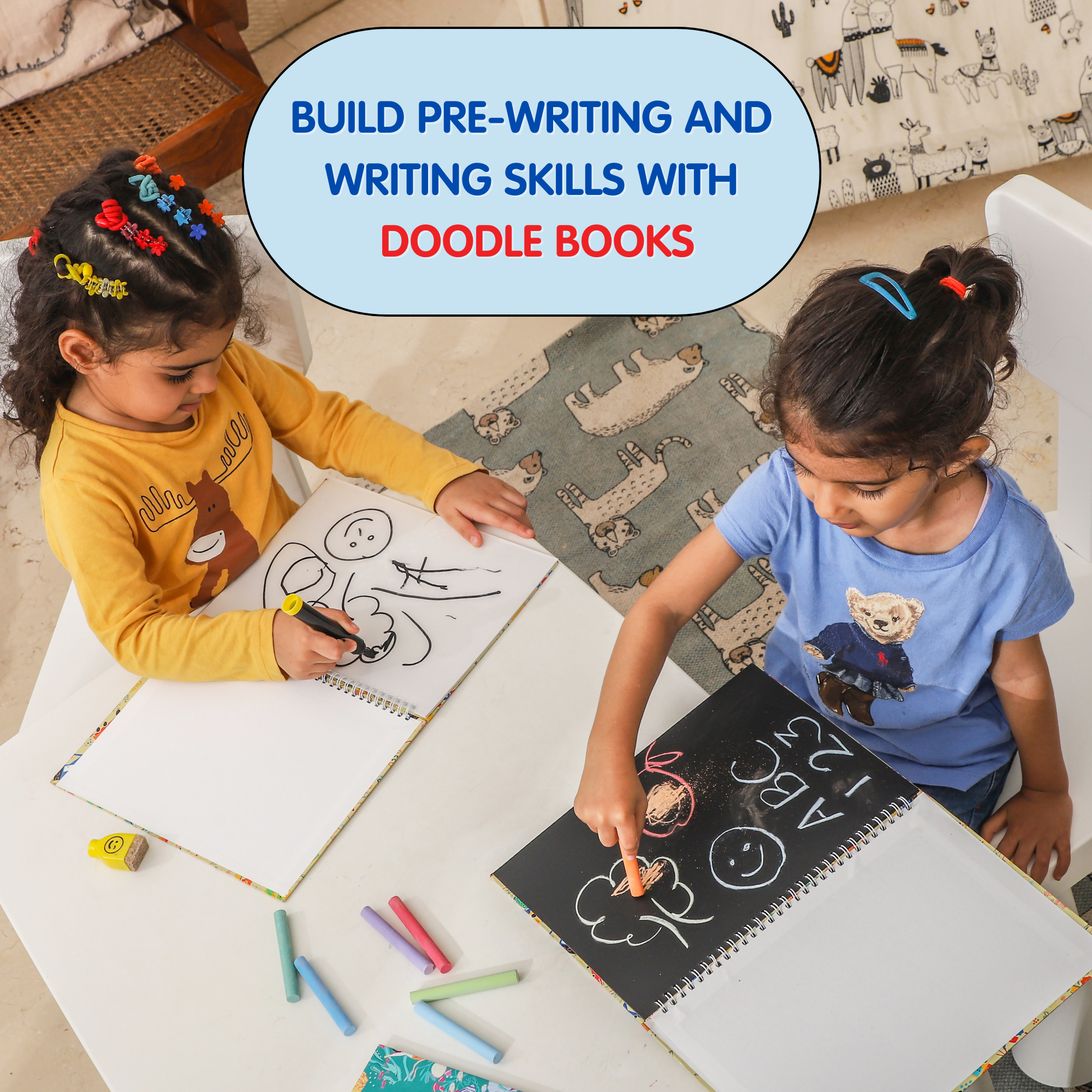 Doodle Book Set- Chalk Board and White board (Age 2+)