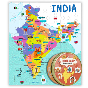 India Map Jigsaw Puzzle 56 pieces