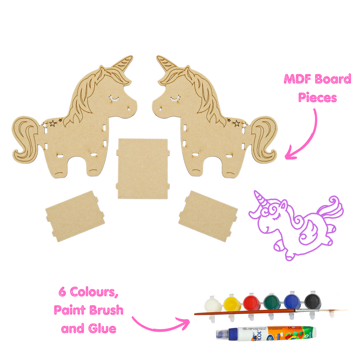 Unicorn Pencil Stand DIY Art and Craft Kit for Girls ( Age 5+)