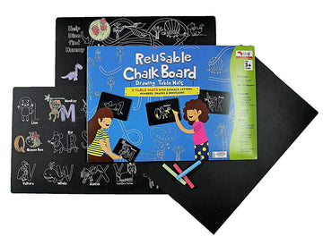 Reusable Chalk Board Drawing Table Mats