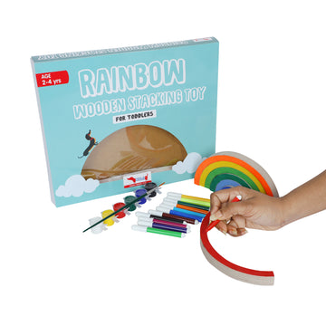 Rainbow Stacker Wooden Toy- 8 pieces