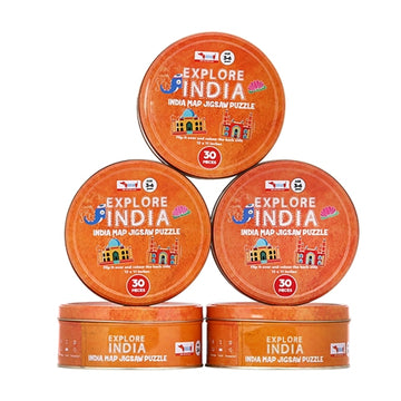 India Map Jigsaw Puzzle - Set of 5